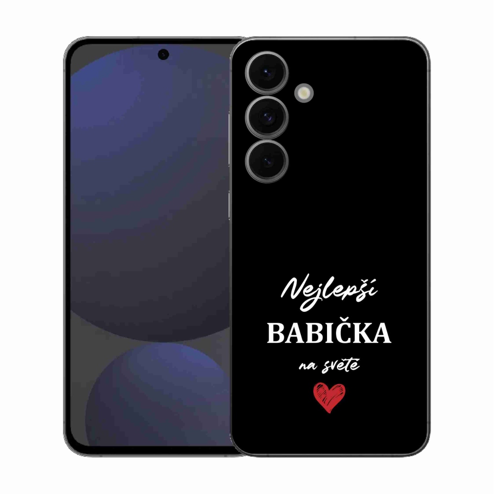 Gél borítás mmCase Samsung Galaxy S25 FE - Best Grandma 1 fekete háttér