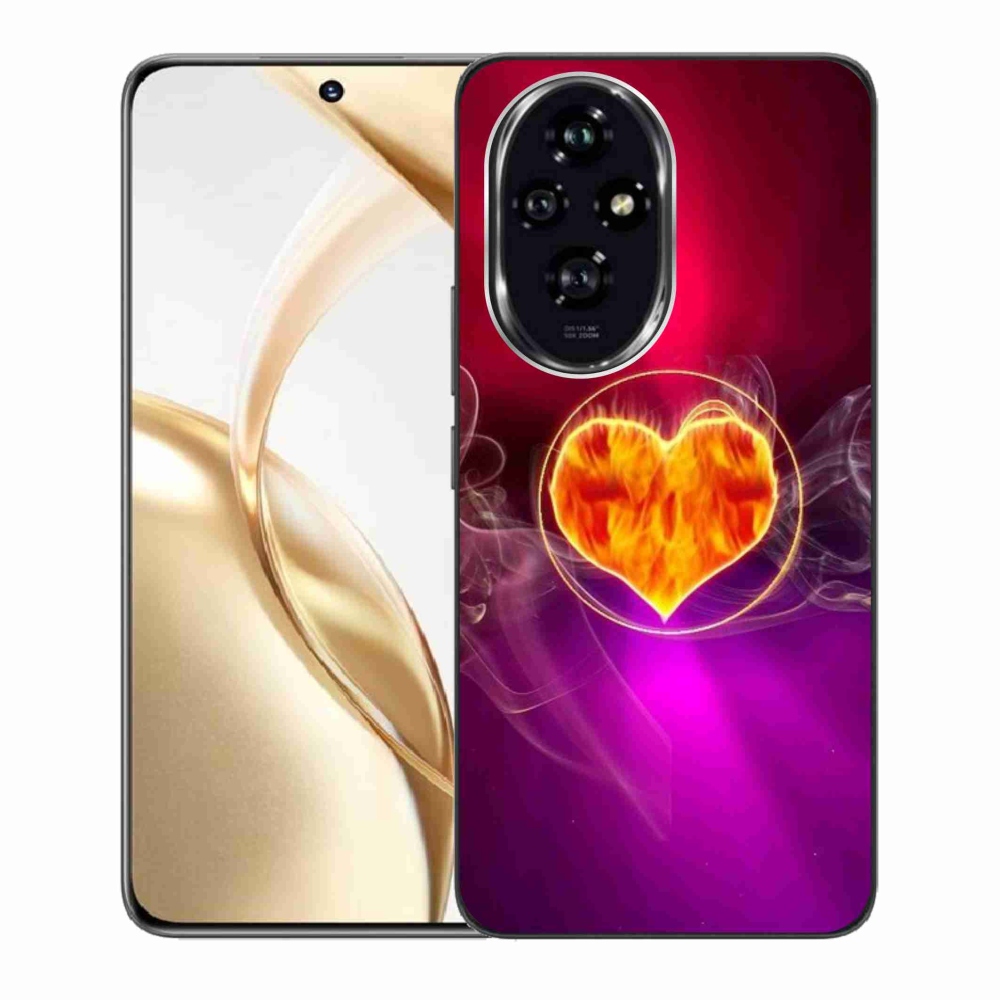 Zselés borítás mmCase a Honor 200 5G számára - tüzes szív