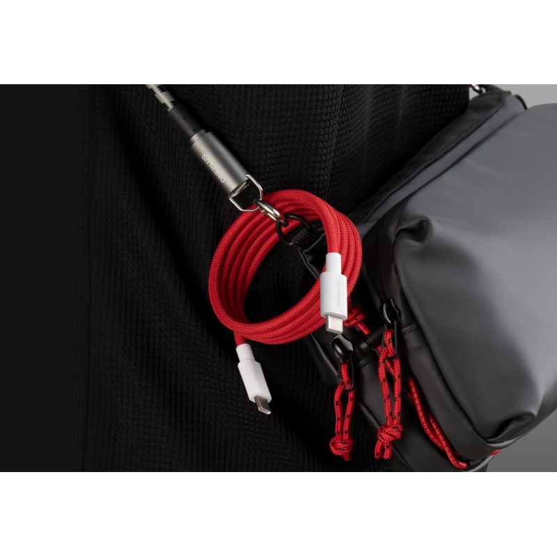 OnePlus SUPERVOOC töltés USB-C/USB-C adat mágneses kábel 10A 1.2m piros