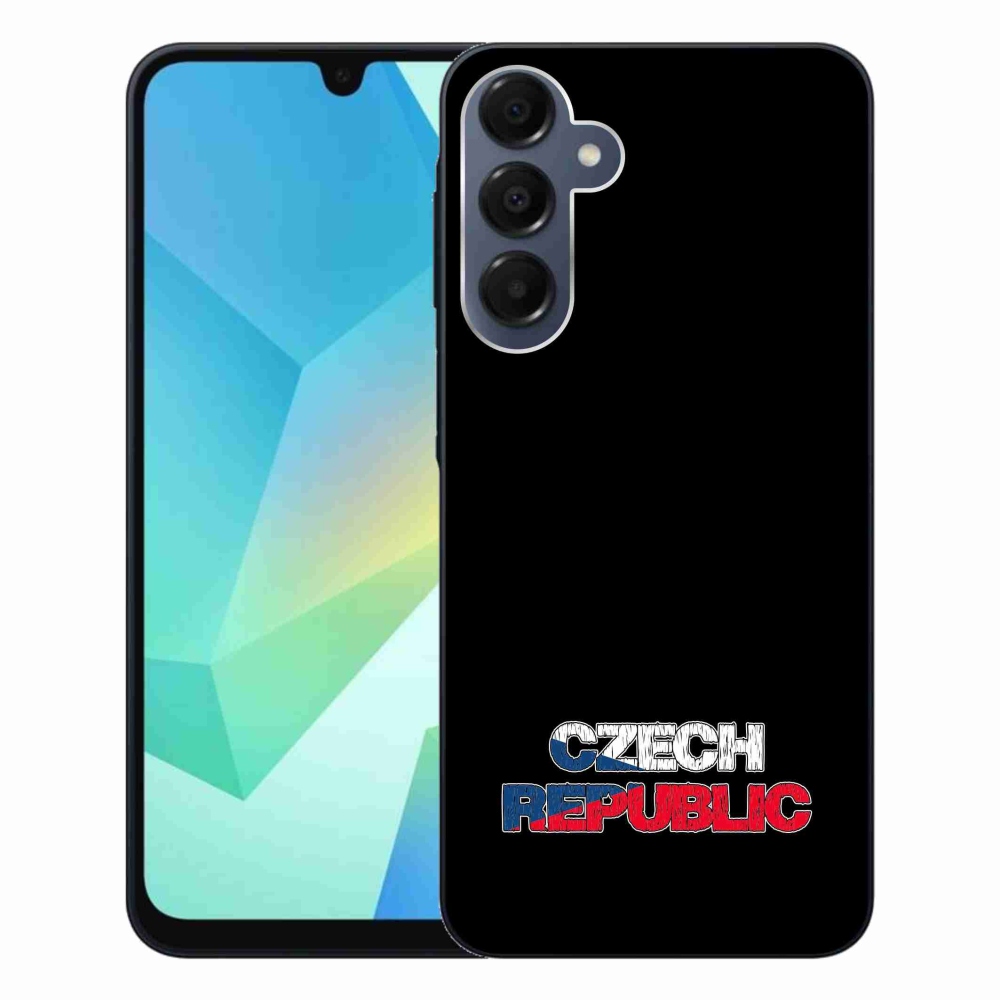 Gél borítás mmCase Samsung Galaxy A16 4G/5G - Csehország fekete háttérrel