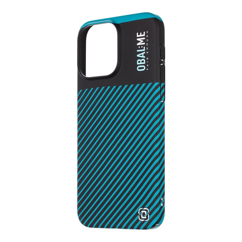 Borító:ME Flossy Stripes Cover for Apple iPhone 15 Pro Max Fekete/Teal borító az Apple iPhone 15 Pro Max készülékhez