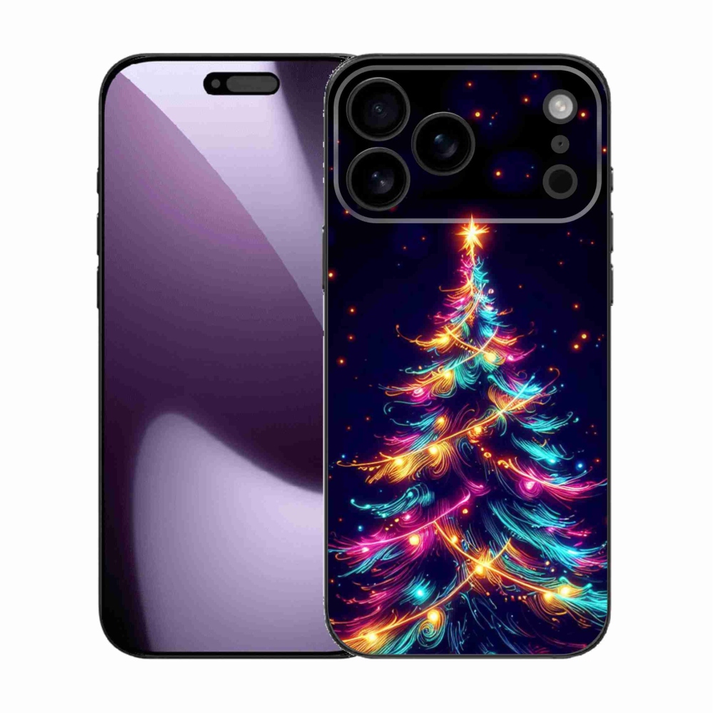Gél borítás mmCase iPhone 17 Pro Max készülékhez - neon karácsonyfa