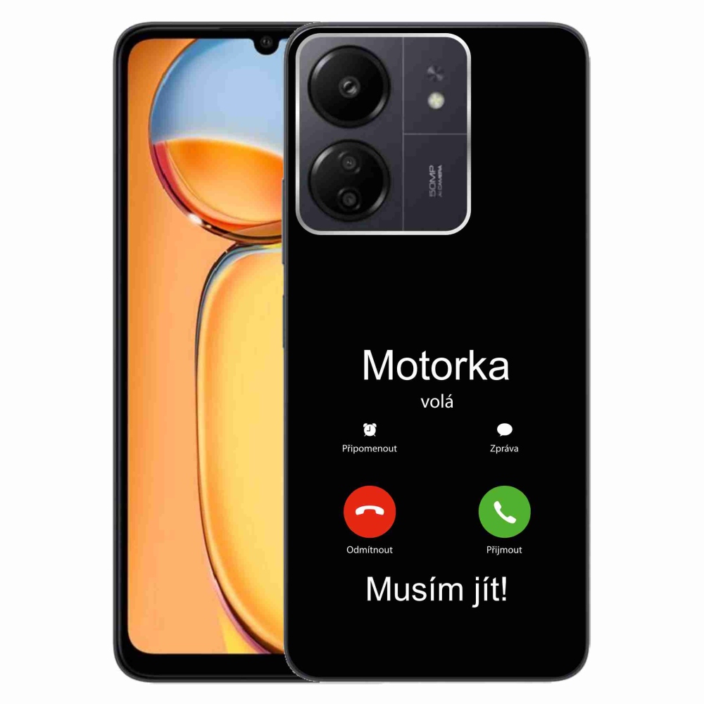 Gél borítás mmCase a Xiaomi Poco C65/Redmi 13C-hez - motoros hívás fekete háttérrel