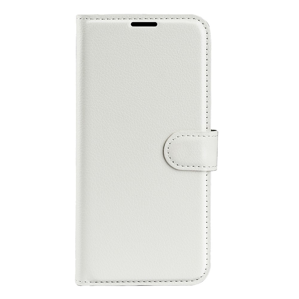 Litchi könyv tok Samsung Galaxy S25 készülékhez - fehér