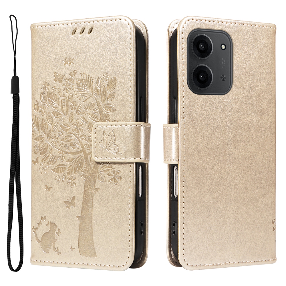 Fák könyve tok Xiaomi Redmi 15C 4G (171mm)/Poco C85 4G (171mm) - arany színű