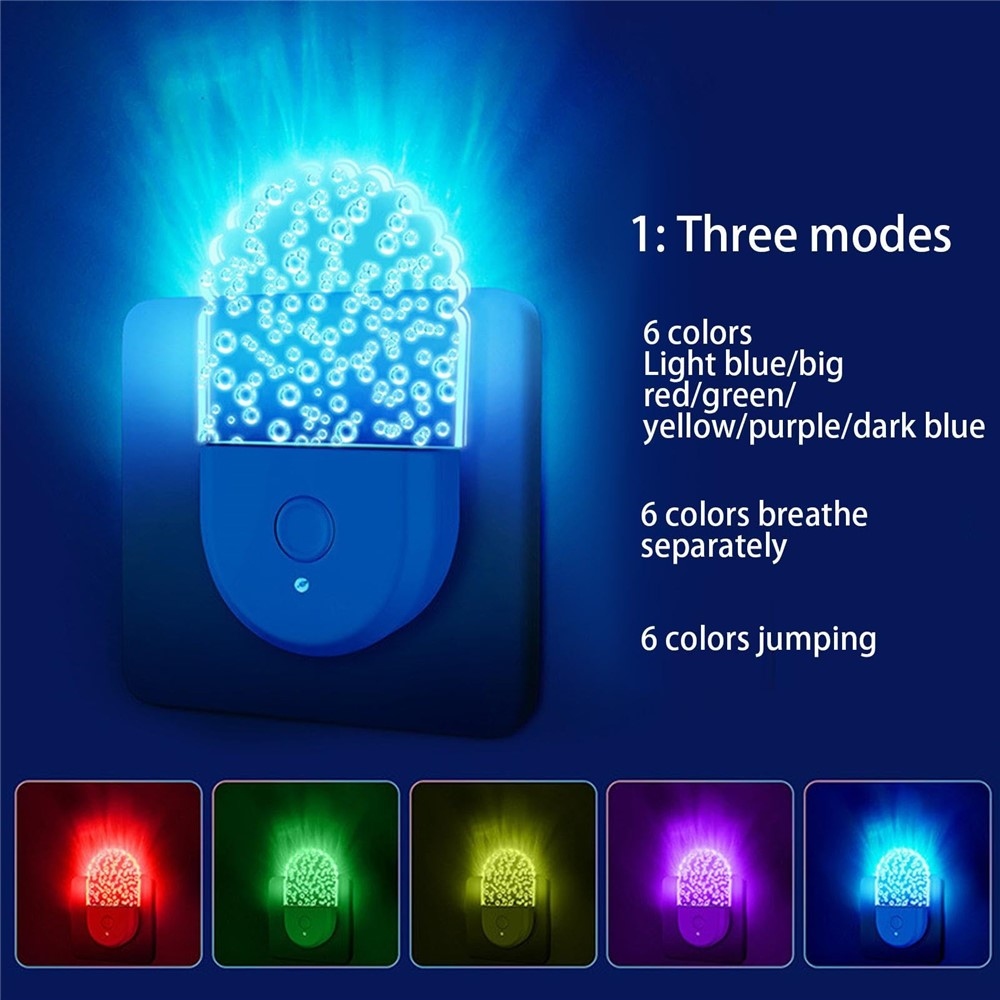 Gyerek LED éjszakai fény érzékelős konnektorba - buborékok