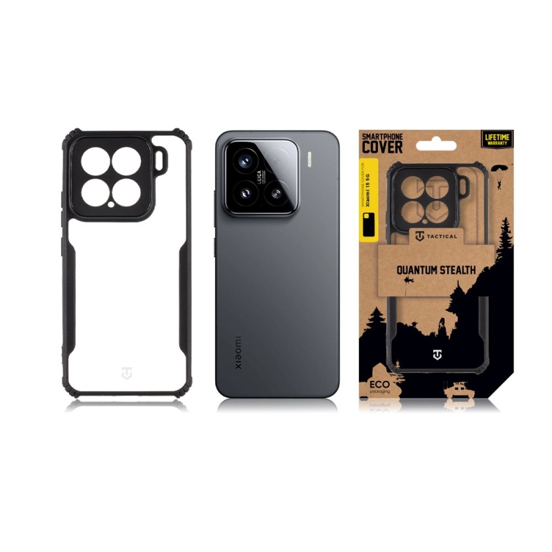 Taktikai Quantum lopakodó fedél a Xiaomi 15 5G számára Clear/Fekete