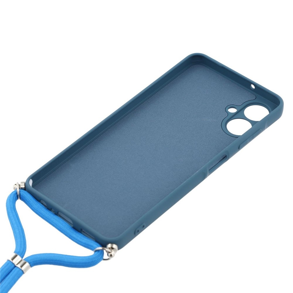 Bélés zselés tok húzózsinórral Samsung Galaxy A07 4G - kék