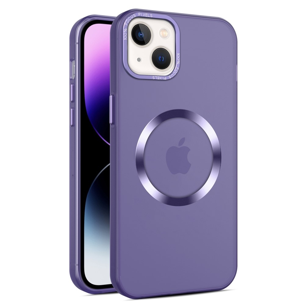 Gumi zselés tok MagSafe támogatással iPhone 15 Plus készülékhez - lila