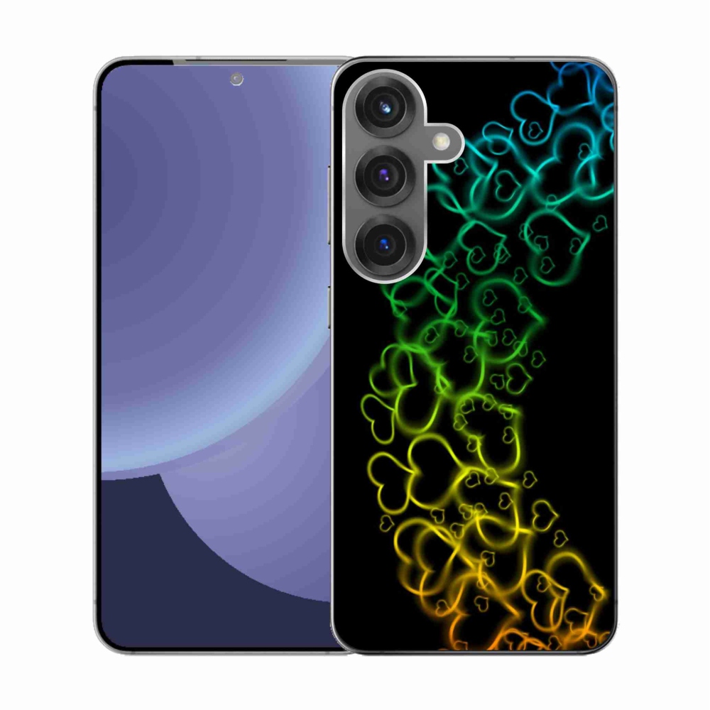 Gél védőhuzat mmCase Samsung Galaxy S25 készülékhez - színes szívek