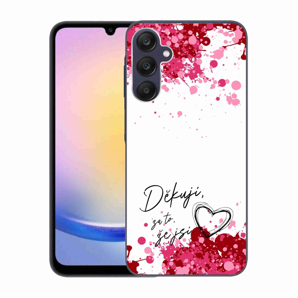 Gél borítás mmCase Samsung Galaxy A25 5G - text in love 2 fehér háttér