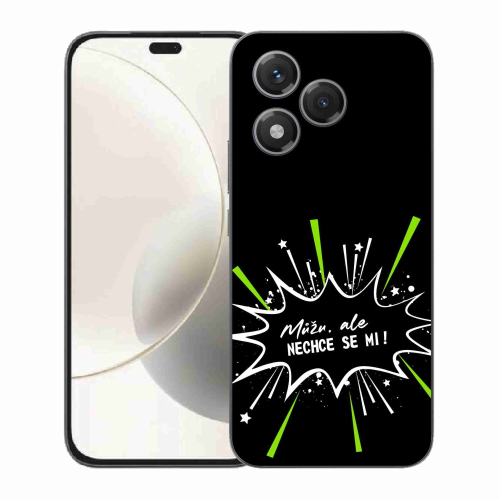 Gél borító mmCase a Honor 400 Lite-hoz - vicces szöveg 11 fekete háttér