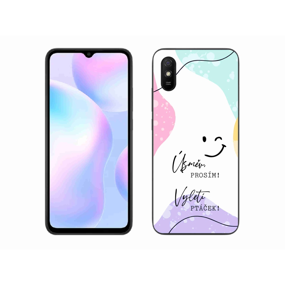 Gél borító mmCase a Xiaomi Redmi 9AT-hoz - vicces szöveg 4 fehér háttérrel