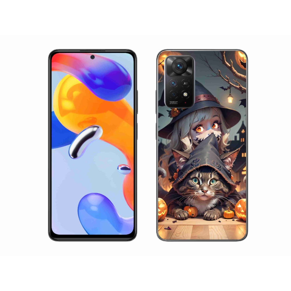 Gél borítás mmCase a Xiaomi Redmi Note 11 Pro 4G/5G számára - boszorkány macskával