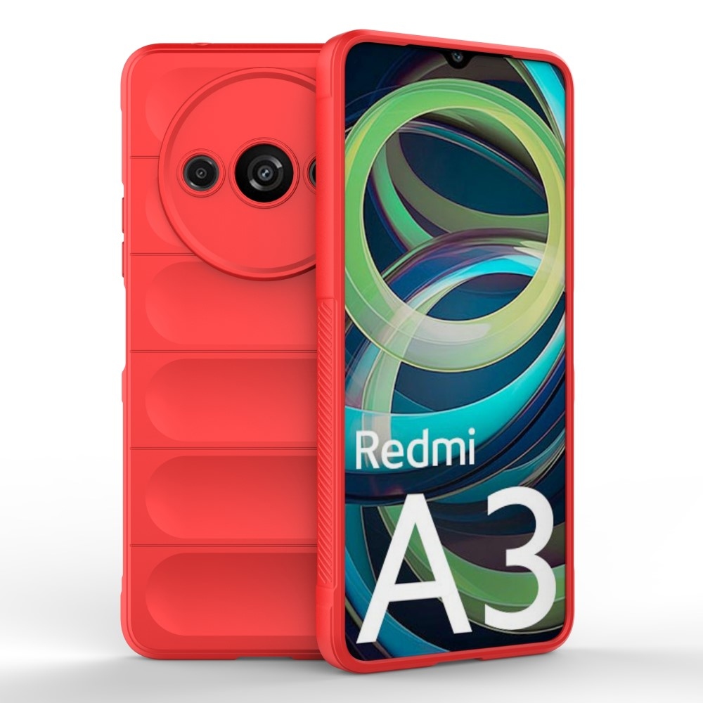 Rugg tartós zselés tok Xiaomi Redmi A3-hoz - piros