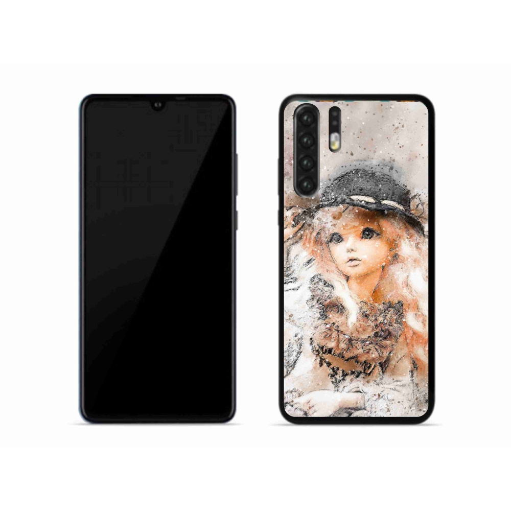 Gél borító mmCase a mobil Huawei P30 Pro - lány kalapban