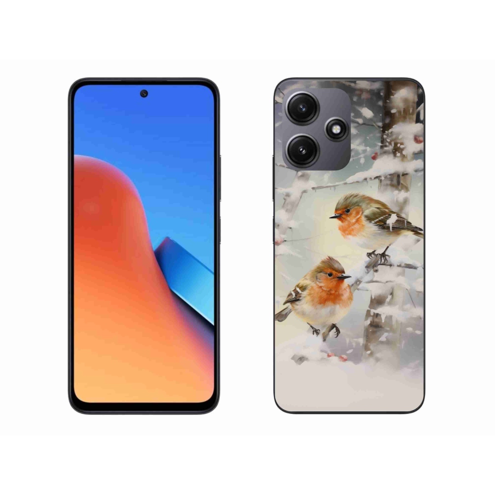Gél borítás mmCase a Xiaomi Redmi 12 5G számára - madarak télen