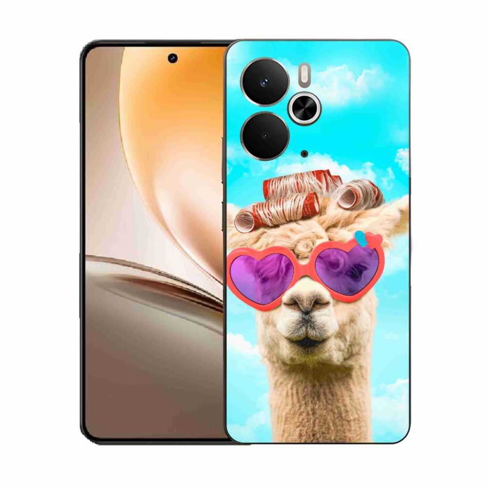 Zselés borítás mmCase a Realme 14 5G/14T 5G számára - szemüveges láma