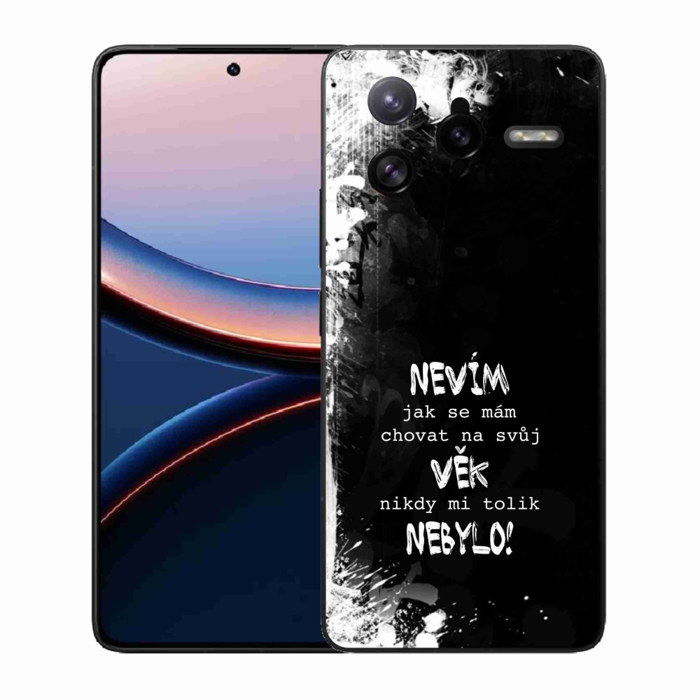 Gél borító mmCase a Xiaomi Poco F7 Ultra számára - vicces szöveg 14 fekete háttér