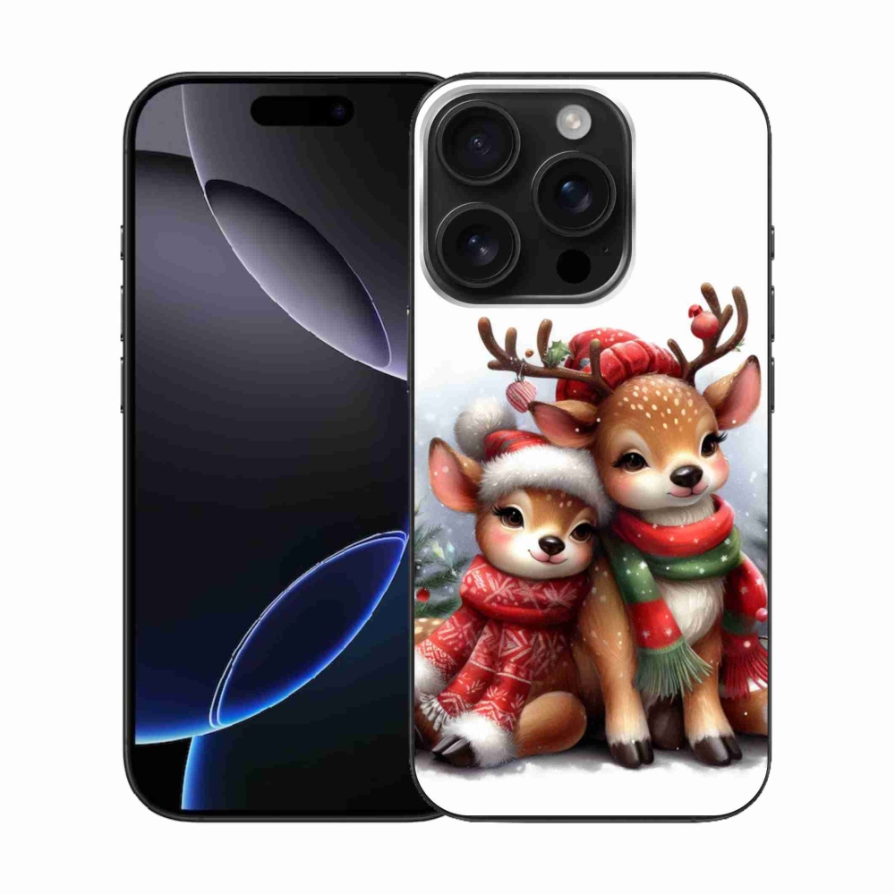 Zselés borítás mmCase iPhone 16 Pro készülékhez - karácsonyi rénszarvas