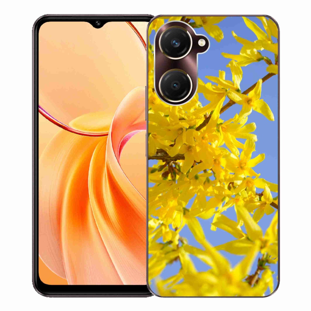 Zselés borító mmCase a Vivo Y28s 5G-hez - sárga virágok