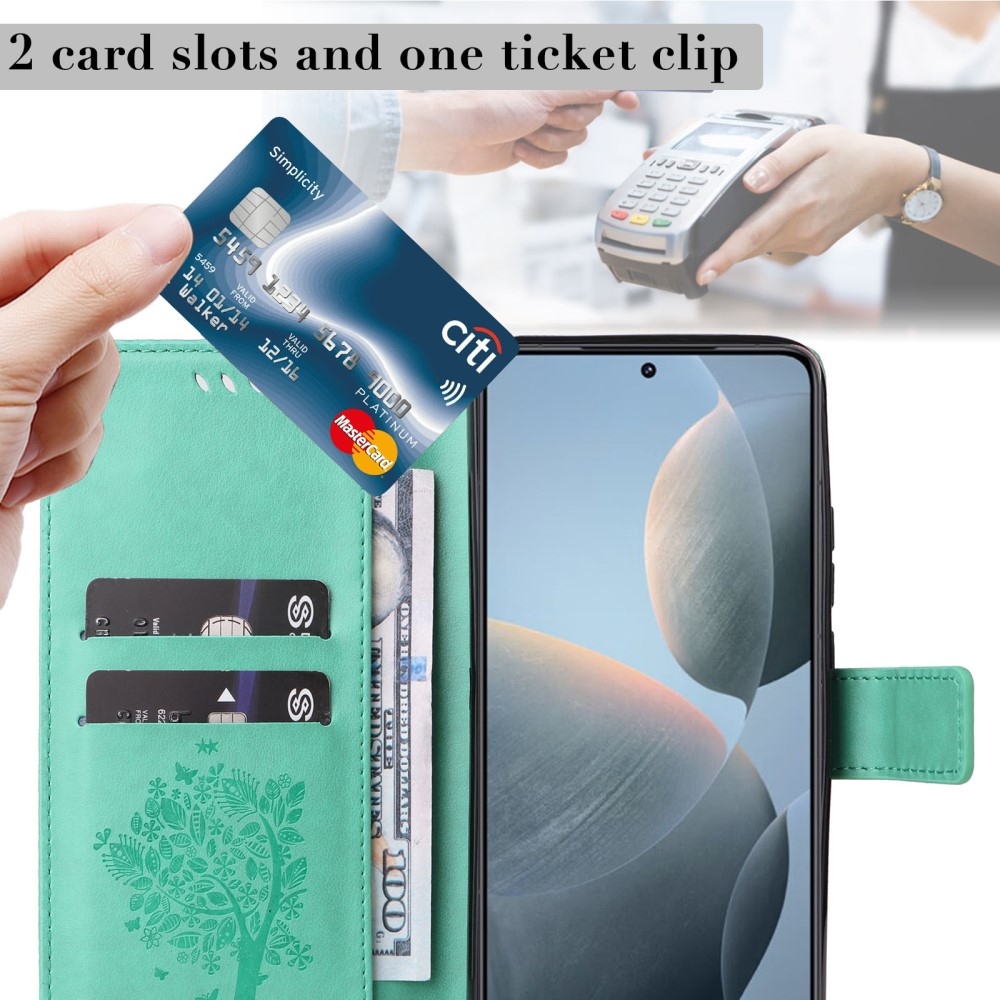 Fák könyve tok Xiaomi 14T - teal - teal - kék színű