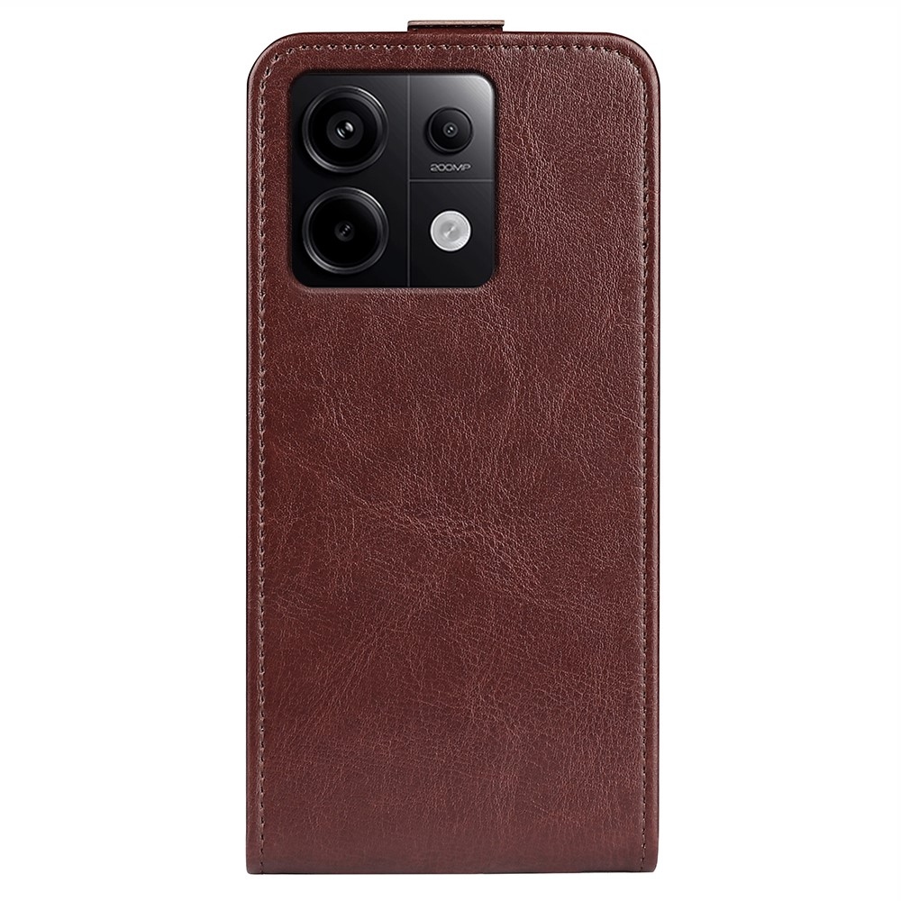 Függőleges flip tok Xiaomi Redmi Note 13 Pro 5G/Poco X6 5G - barna színben