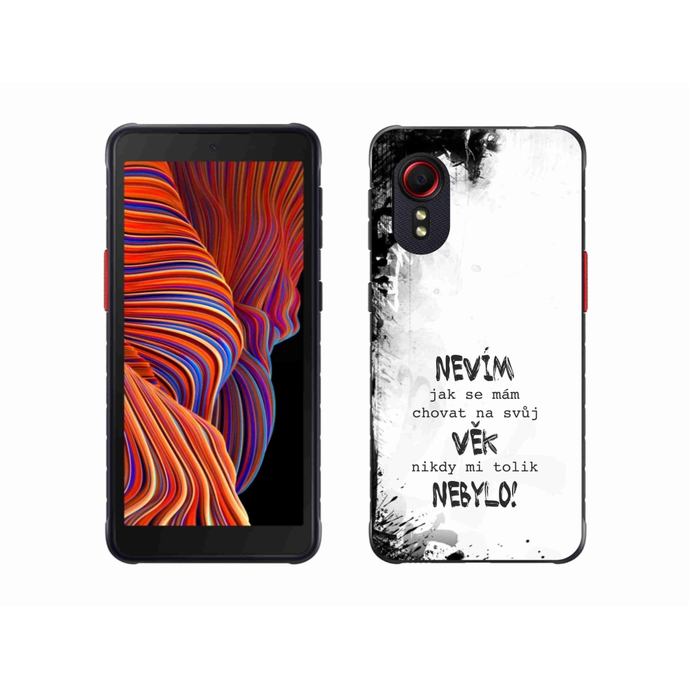 Gél borító mmCase Samsung Galaxy Xcover 5 készülékhez - vicces szöveg 14 fehér háttér
