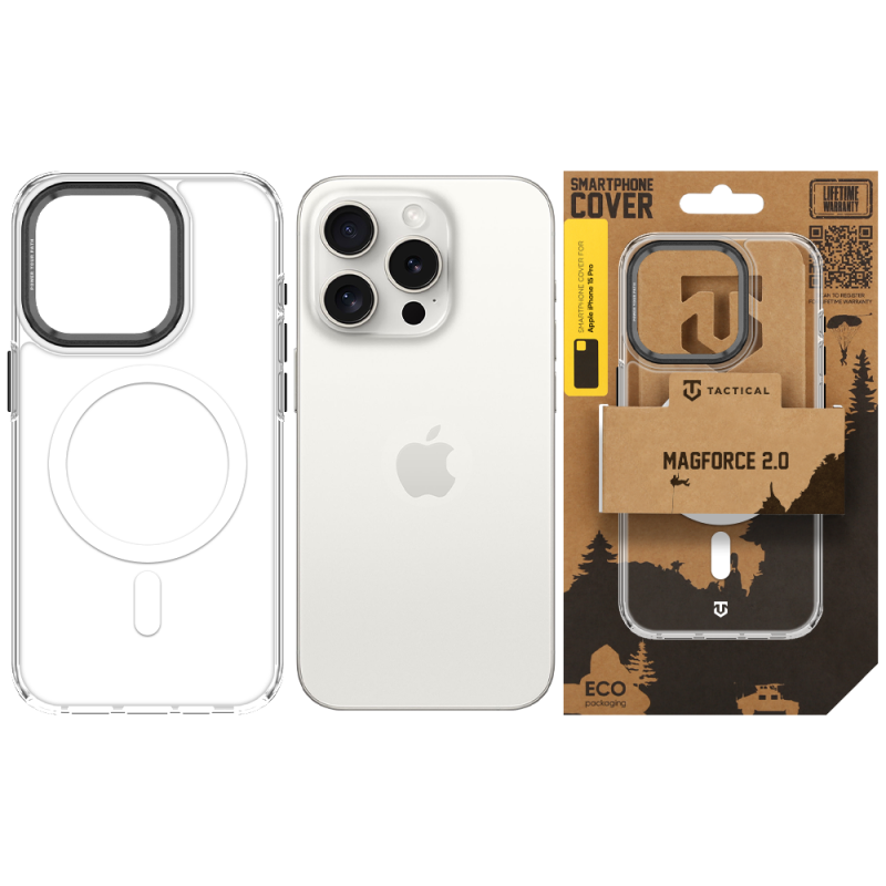 Tactical MagForce 2.0 tok az Apple iPhone 15 Pro-hoz, fekete