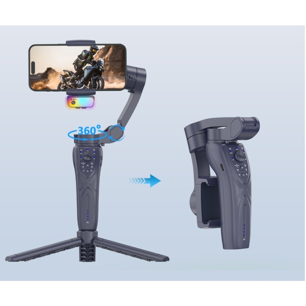 F12 Pro 3 tengelyes gimbal stabilizátor mobiltelefonhoz AI követéssel