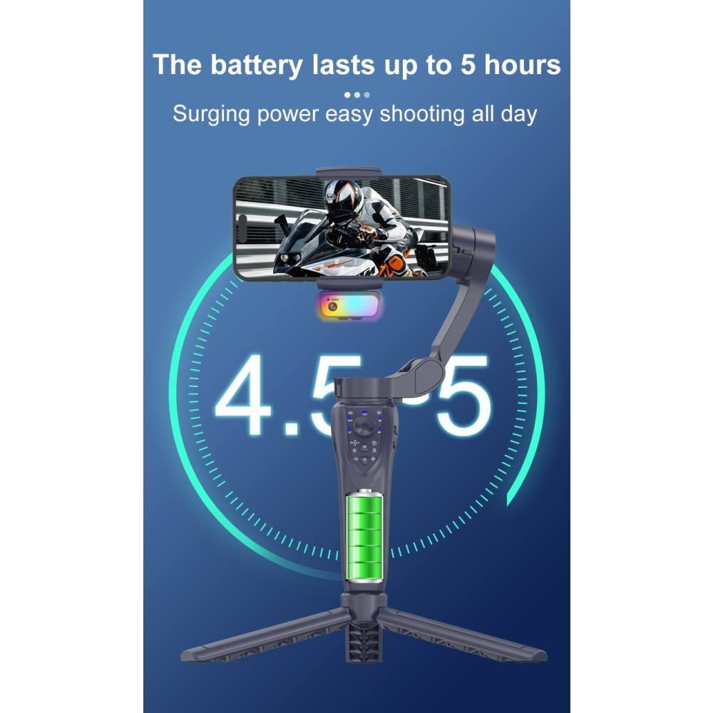 F12 Pro 3 tengelyes gimbal stabilizátor mobiltelefonhoz AI követéssel