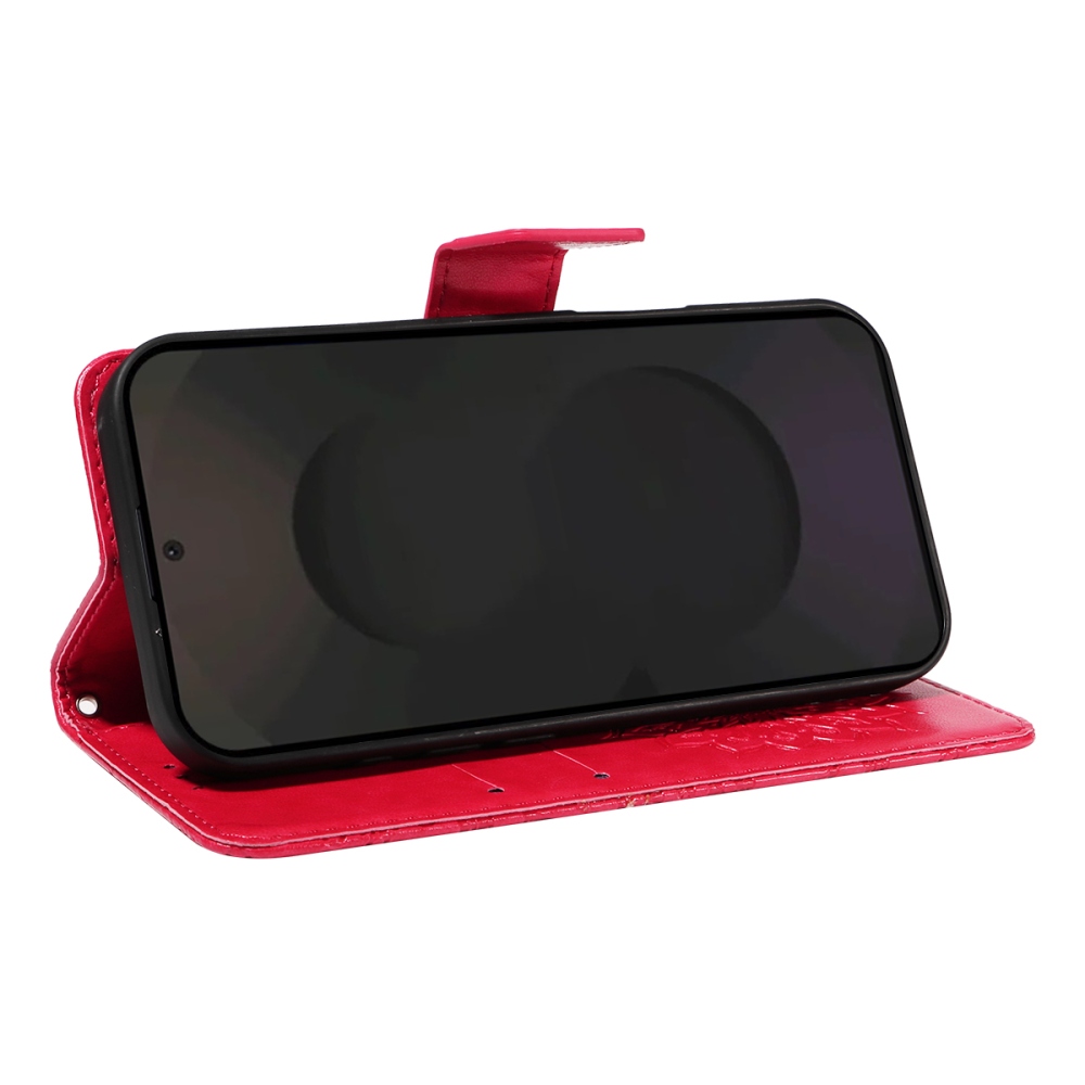 Napraforgó könyv tok Samsung Galaxy S25 FE készülékhez - piros