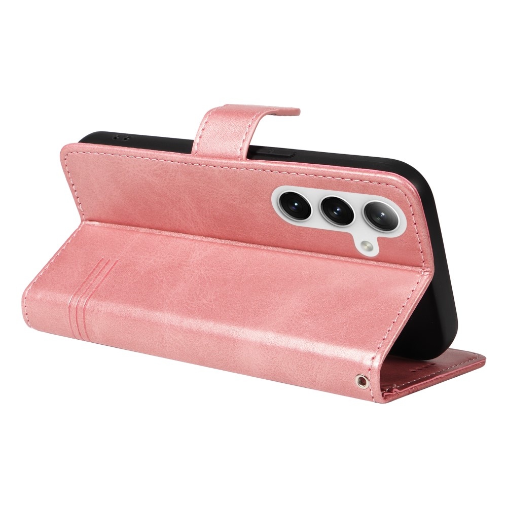 Póló alakú könyvtáska Samsung Galaxy S24+/S25+ készülékhez - rózsaarany