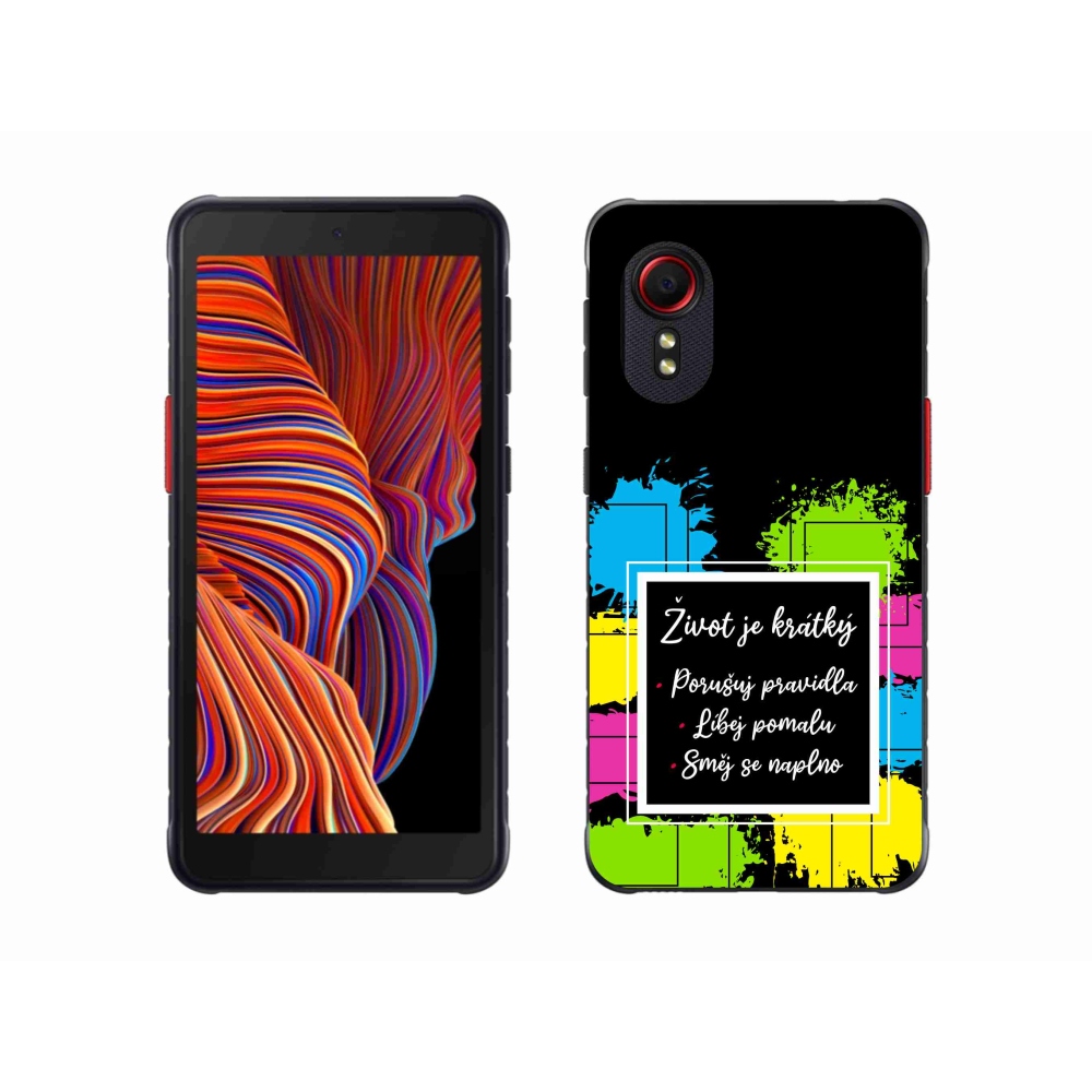 Gél borítás mmCase Samsung Galaxy Xcover 5 - Idézet 5 fekete háttér