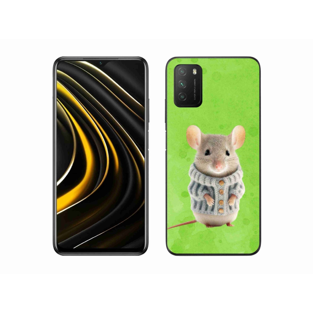 Gél borítás mmCase a Xiaomi Poco M3-hoz - egér pulóverben