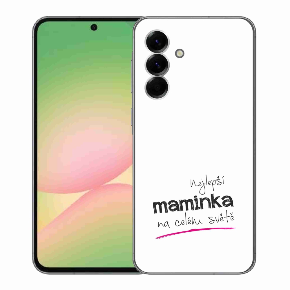 Gél borító mmCase Samsung Galaxy A56 5G - legjobb anya 4 fehér háttérrel