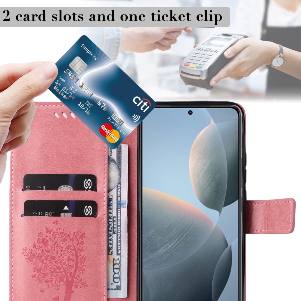 Fák könyve tok Xiaomi 14T - rózsaszínű