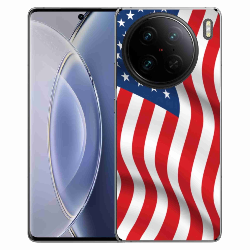 Gél borítás mmCase a Vivo X90 Pro számára - amerikai zászló
