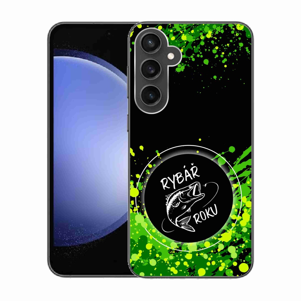 Zselés borítás mmCase Samsung Galaxy S23 FE - Az év halászának fekete háttere