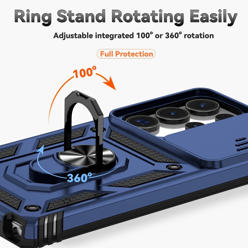 Gyűrűálló borítás Samsung Galaxy S25 Ultra készülékhez - kék