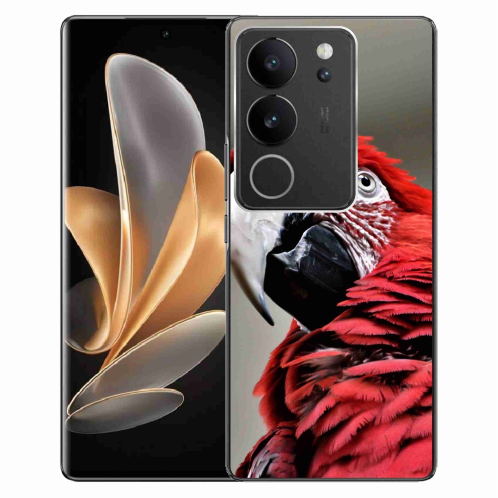 Gél tok mmCase a Vivo V29 5G-hez - papagáj ara piros
