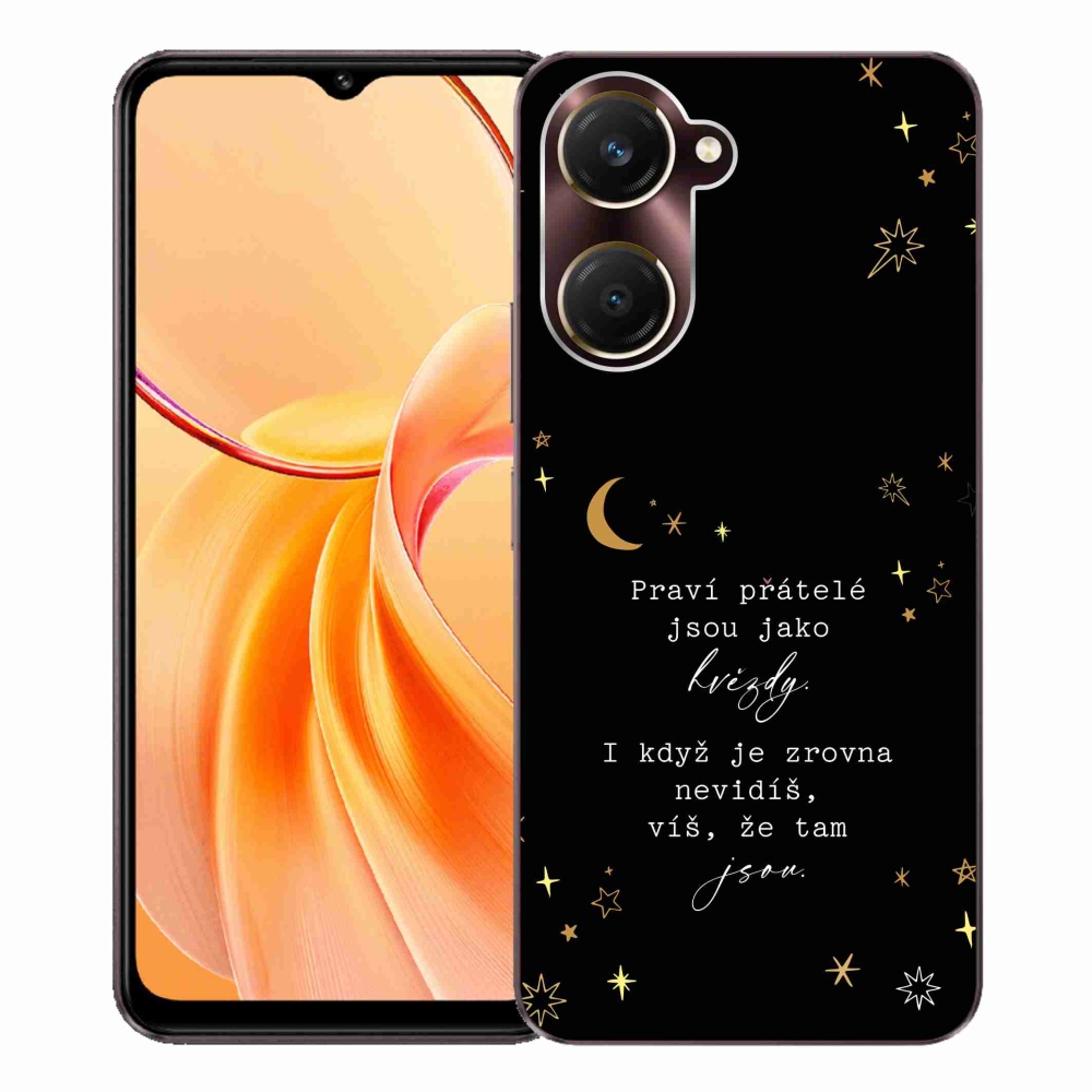 Gél borítás mmCase a Vivo Y28s 5G - Idézet 6 fekete háttérrel