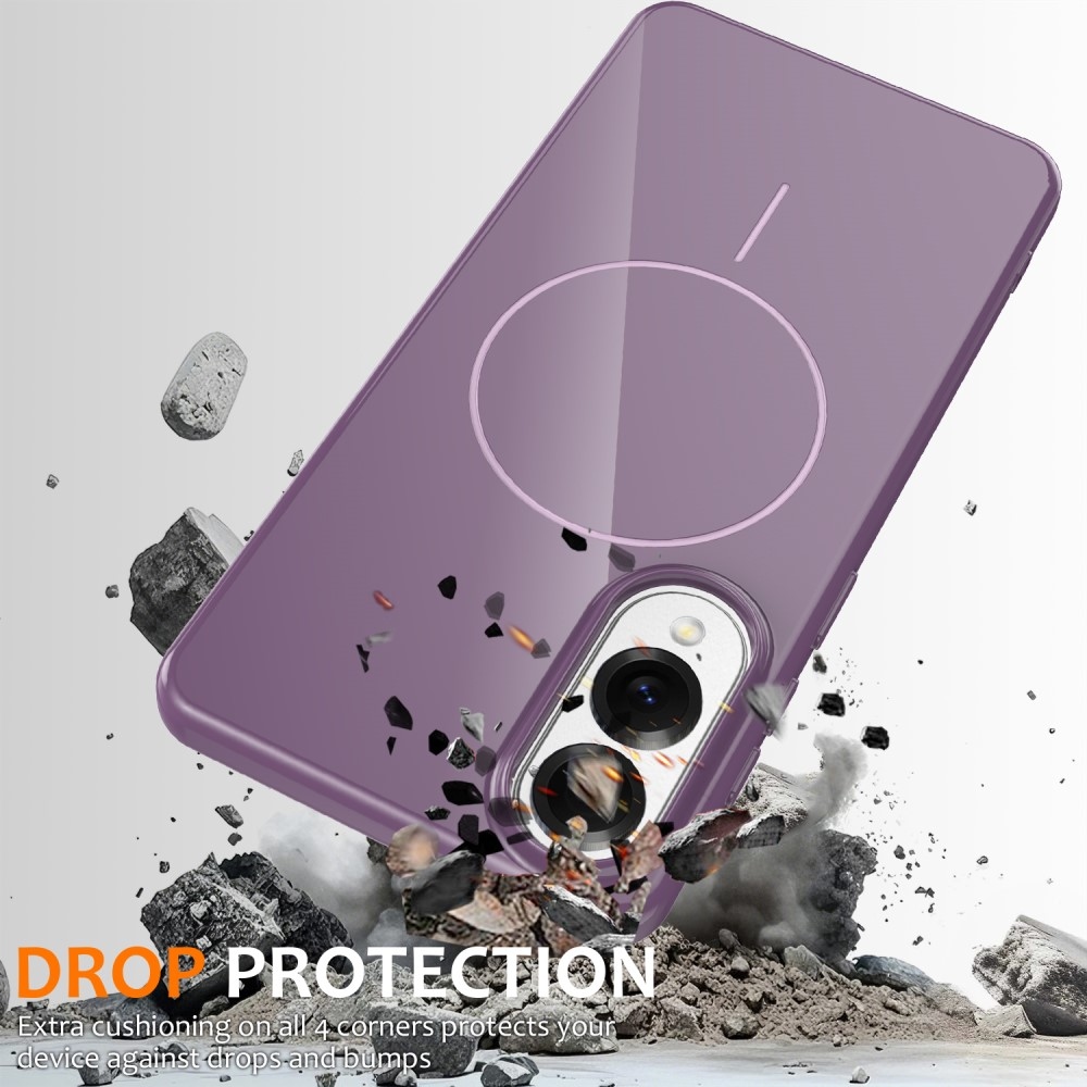 MagSafe zselés tok Samsung Galaxy S25 Edge készülékhez - lila