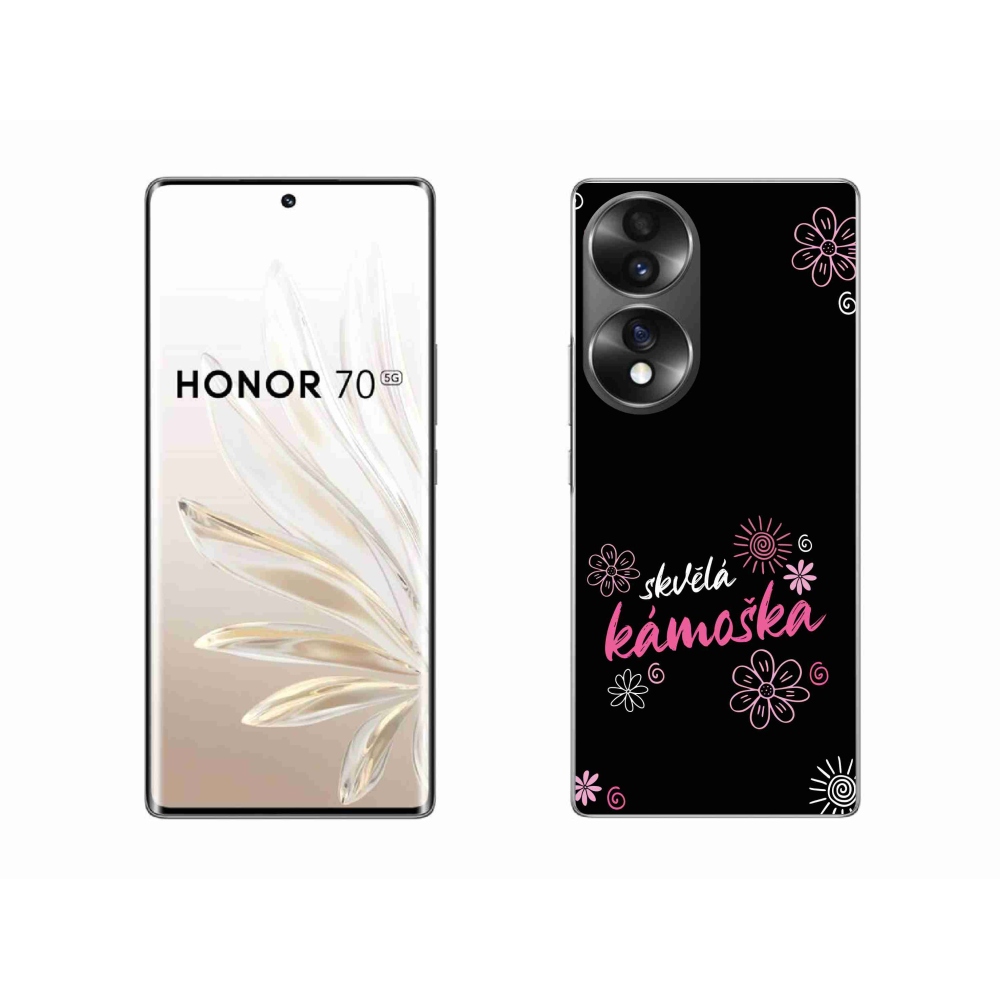 Gél borító mmCase a Honor 70-hez - nagyszerű haver fekete háttérrel