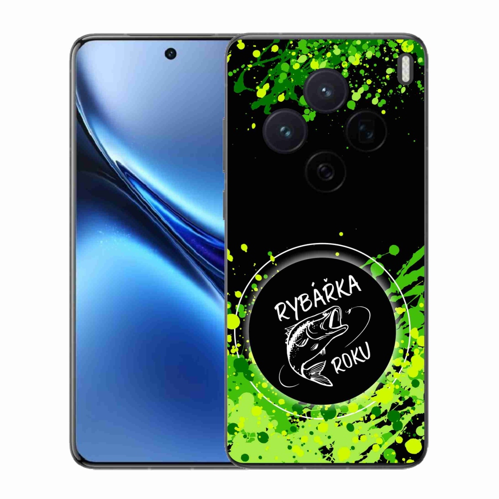 Gél borító mmCase a Vivo X200 5G-n - az év horgásza fekete háttérrel