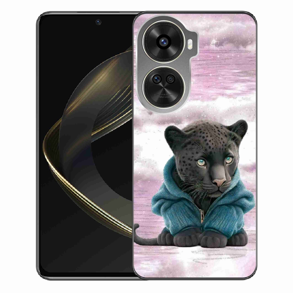 Gél borítás mmCase a Huawei Nova 12 SE-hez - fekete párduc pulóverben