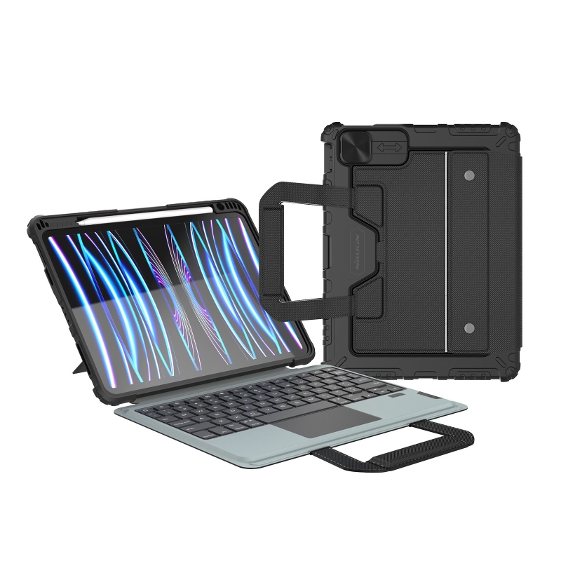 Nillkin Bumper GO billentyűzet tok (háttérvilágításos verzió) iPad Air 4/5/10.9 2020/11 2024/ Pro 11 2020/2021/2022 Fekete