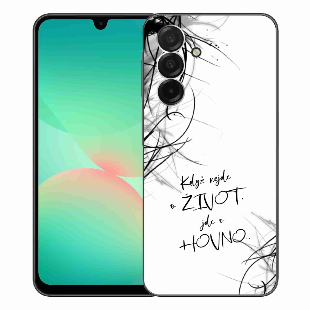 Gél borító mmCase Samsung Galaxy A26 5G - vicces szöveg 16 fehér háttér