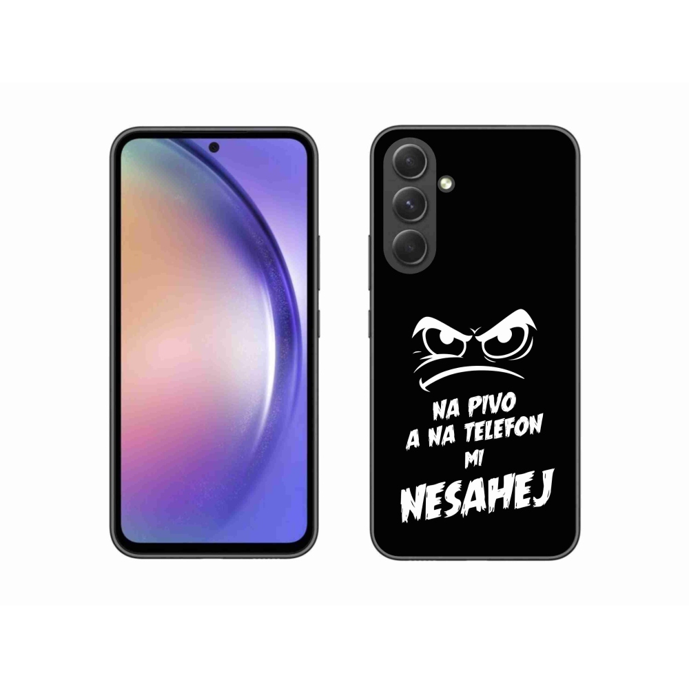 Gél borítás mmCase Samsung Galaxy A54 5G - sör motívum 2 fekete háttérrel