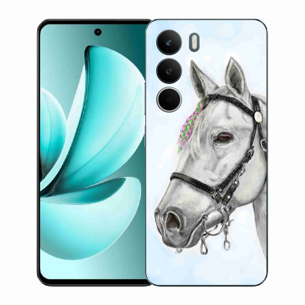 Zselés tok mmCase a Realme C71 készülékhez - fehér ló 1